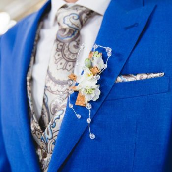 blauw trouwpak