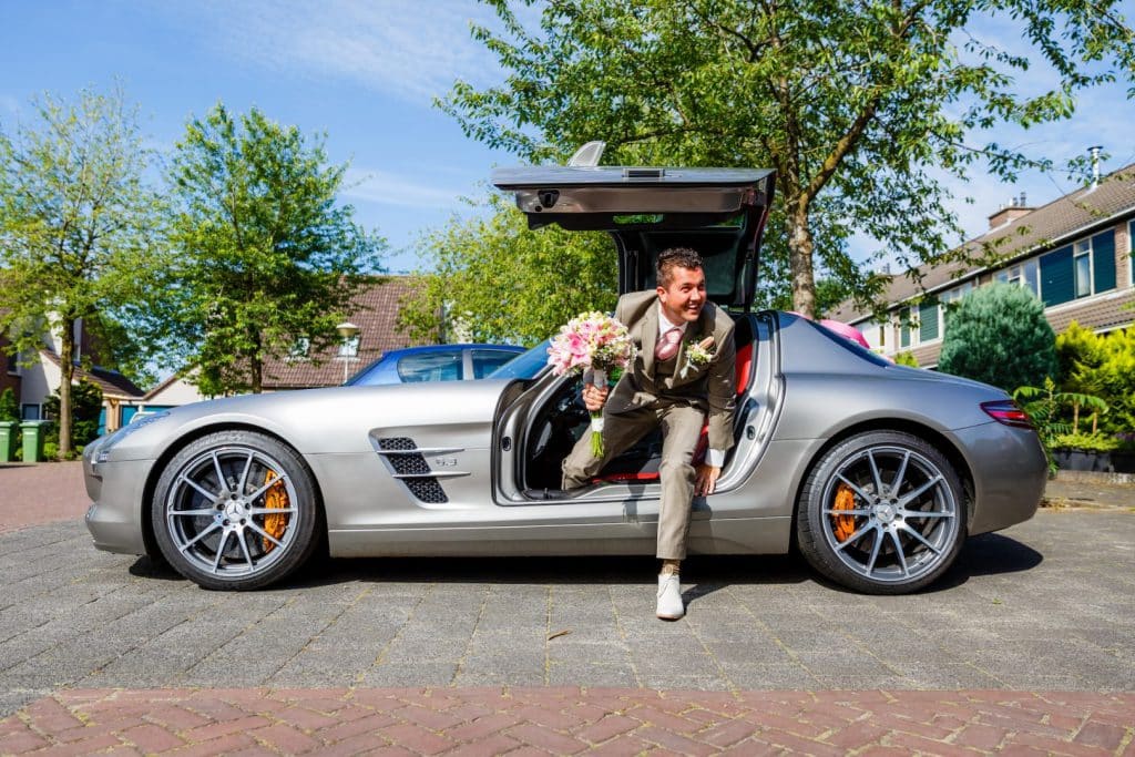 sportwagen als trouwvervoer